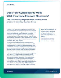 Cybersecurity for 2022 Insurance Renewals