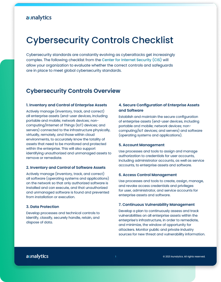 Cybersecurity Controls Checklist
