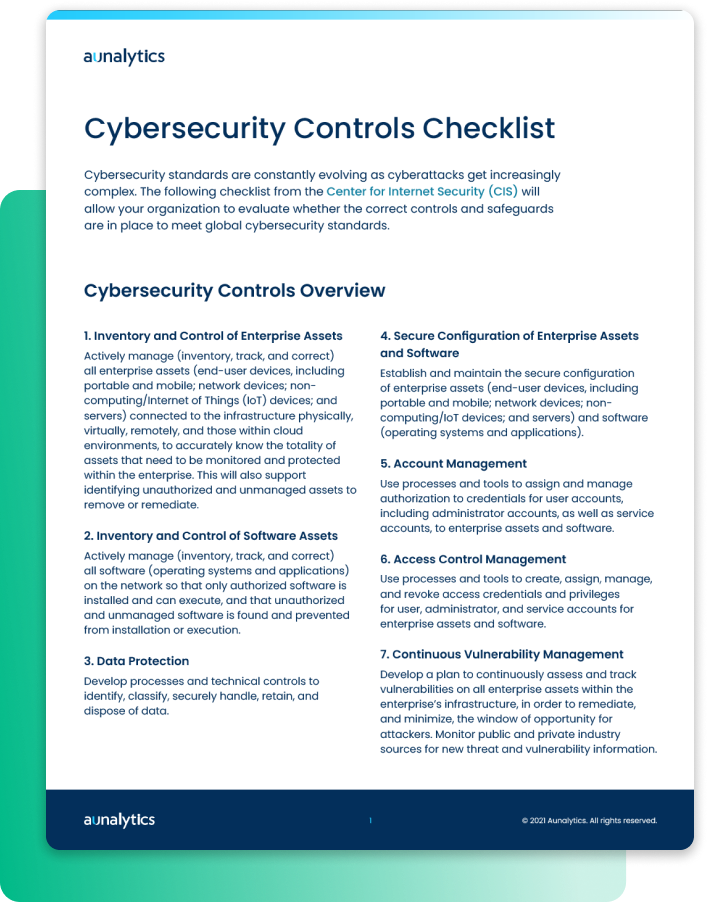 Cybersecurity Controls Checklist