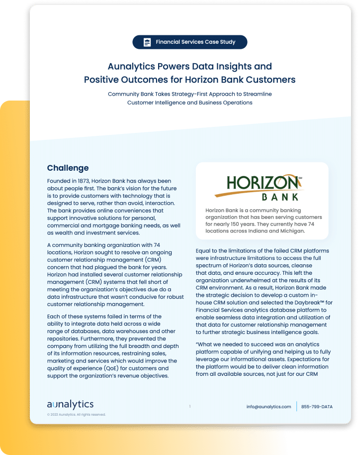 Horizon Bank Case Study