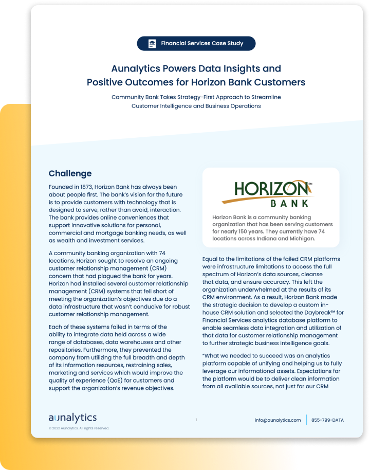 Horizon Bank Case Study