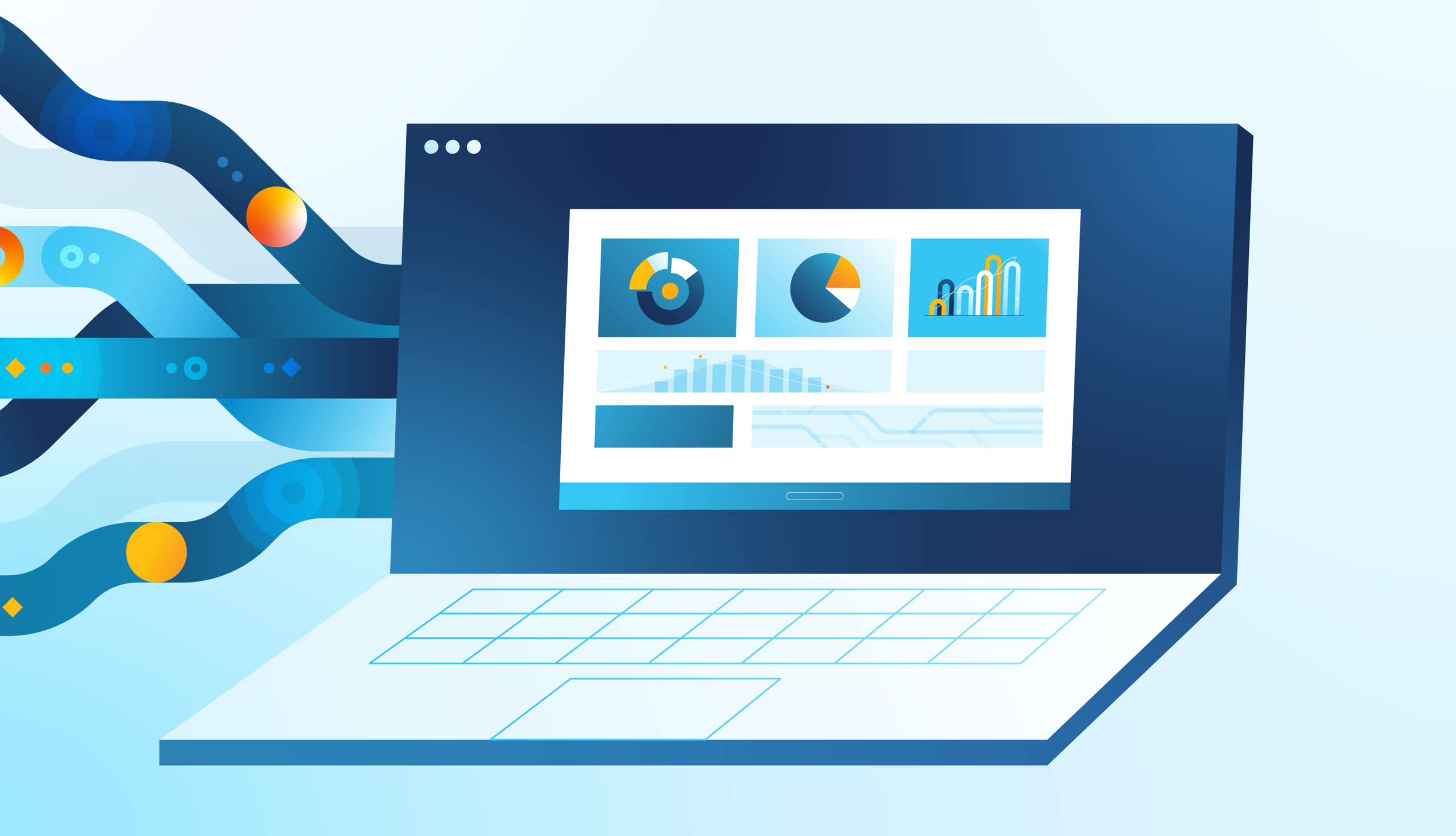 Disparate data streaming to laptop with dashboard