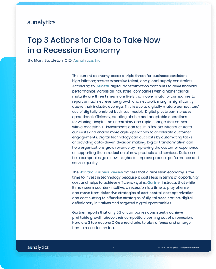 Top 3 Actions for CIOs to Take Now in a Recession Economy