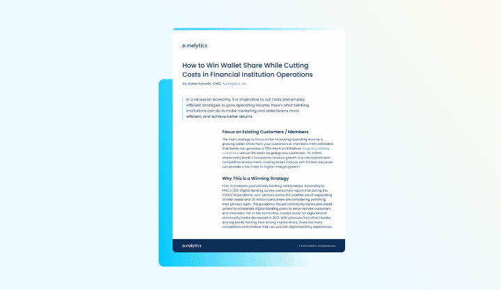 How to Win Wallet Share While Cutting Costs in Financial Institution Operations