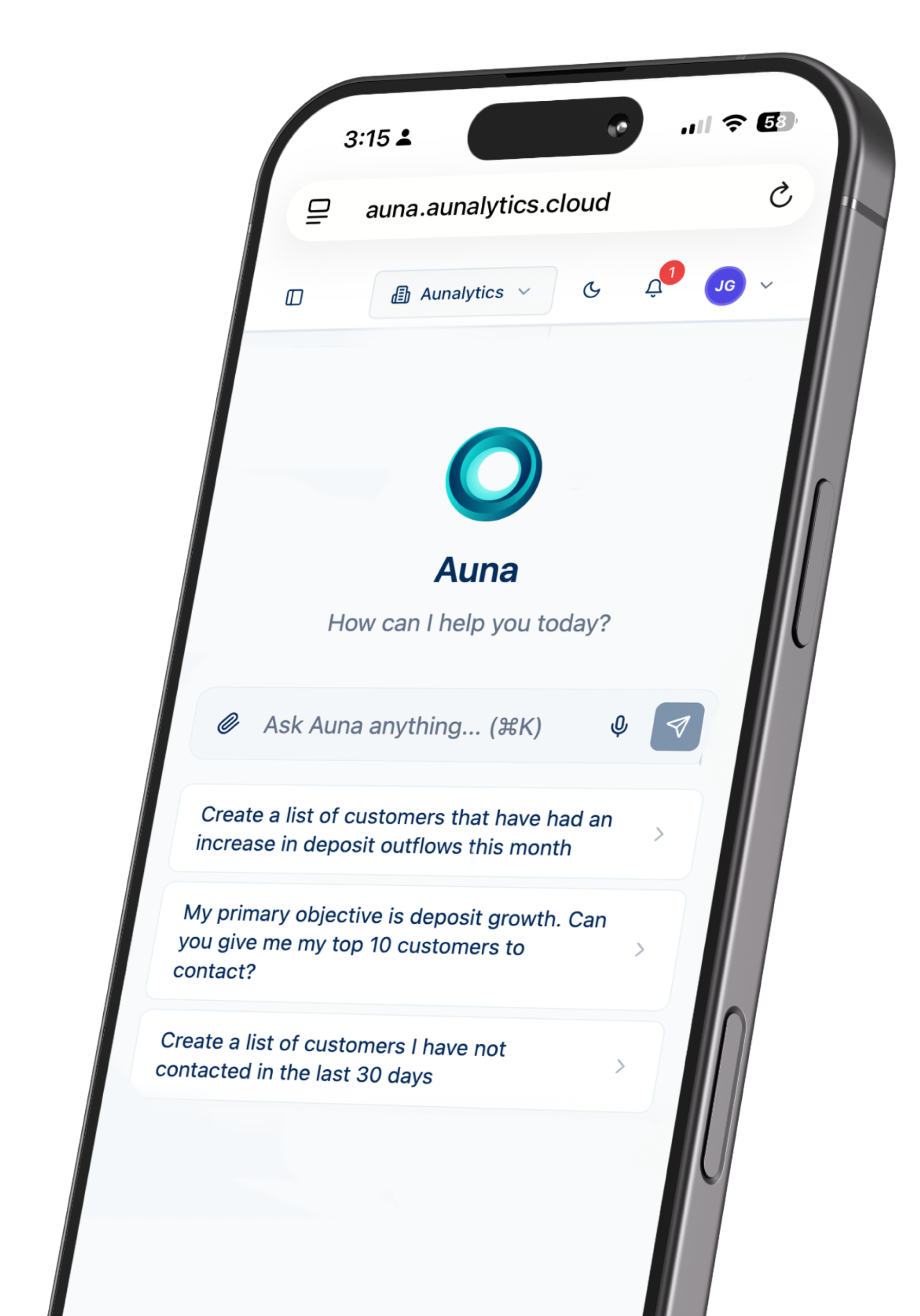 Auna: AI Agent for Financial Institutions
